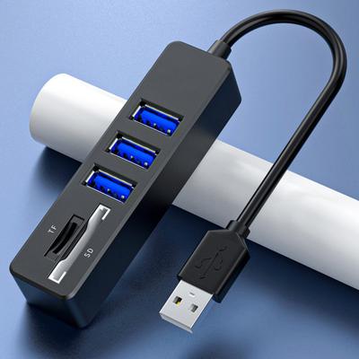 USB-концентратор Многофункциональная док-станция Plug and Play Высокоскоростная передача данных Устройство чтения карт SD/TF USB2.0 Многопортовый адаптер 5-в-1 для MacBook