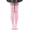Autumn Winter Color Striped Stockings Japanese Over Knee Socks Fashion Women Keep Warm Sexy Slim Long Socks Striped Hosiery