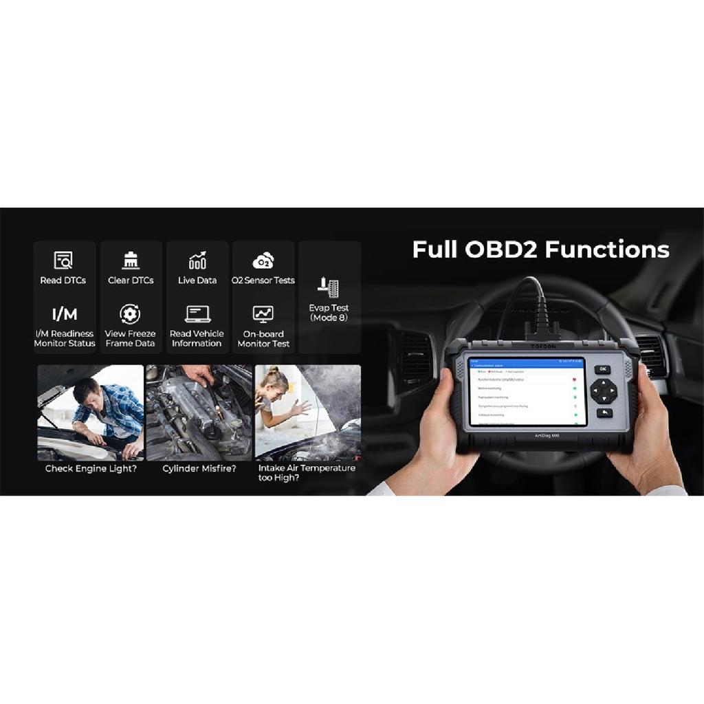 TOPDON ArtiDiag500 Диагностический 4 Системы 6 Функций Сброса OBD2 Сканер SAS/TPMS/BMS/EPB Сброс Диагностический инструмент для автомобиля Бесплатное обновление