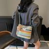 Summer Popular Woven Bucket Bag Women's 2025 New Versatile Casual Straw Woven Shoulder Underarm Bag Messenger Bag