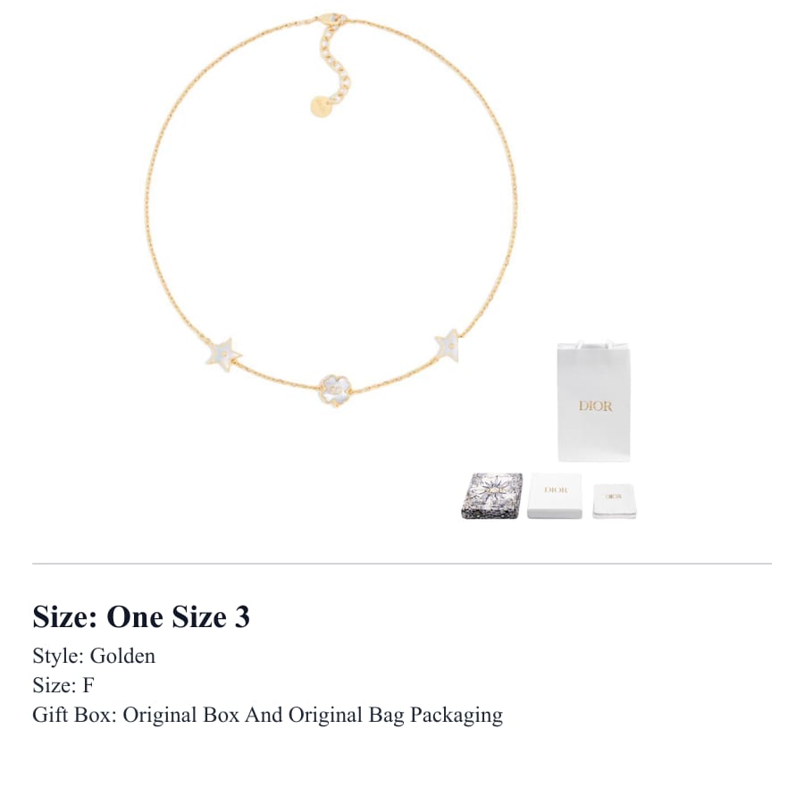 DIOR Gold Plated Necklaces Women's Gold N3480WOMMP_D301