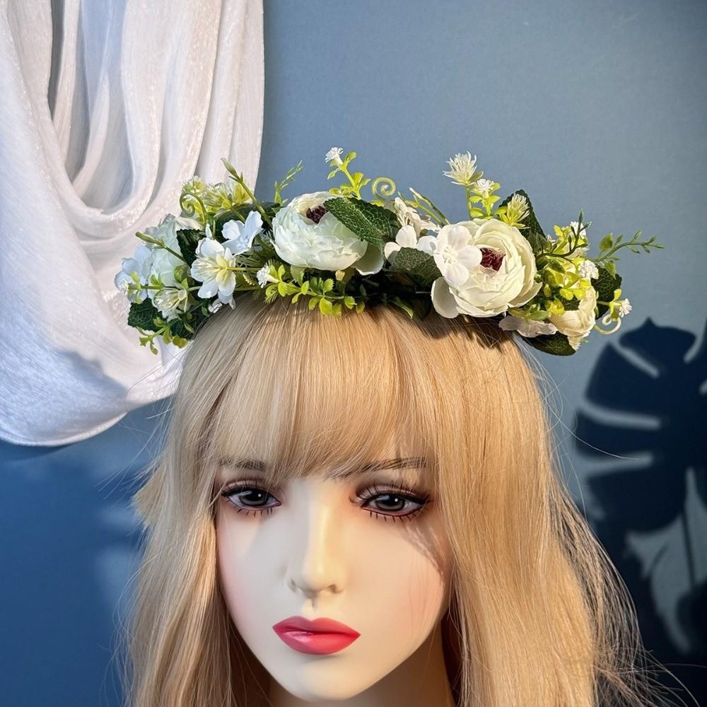 Flower Flower Wreath Adjustable Ribbon Garland Headpiece Hair Accessories Photoshoots Props