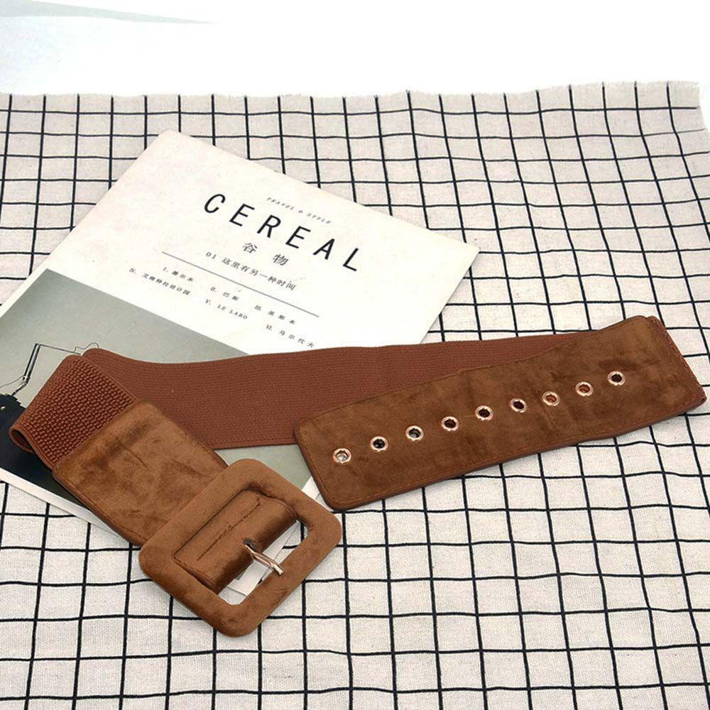 Solid Color Pu Leather Strap Women Belt Elastic Waist Belt Cummerbunds Female Waist Strap