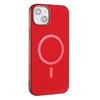 Чехол BINFEN COLOR BF40 для iPhone 15, совместимый с MagSafe, гальванизированный PU+TPU, задняя крышка телефона