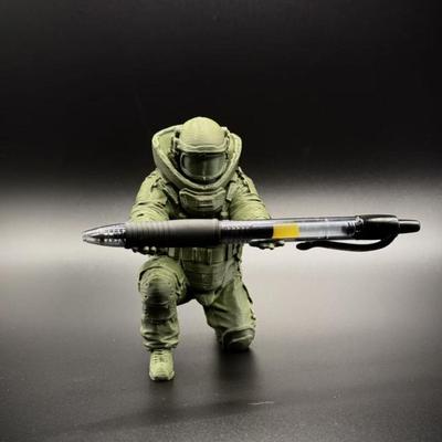 Подставка для ручек "Солдат Юшэн" 3D-печать, kneeling soldier, подставка для карандашей, настольный органайзер для офиса, дома, настольный декор, подарки для мужчин, отца