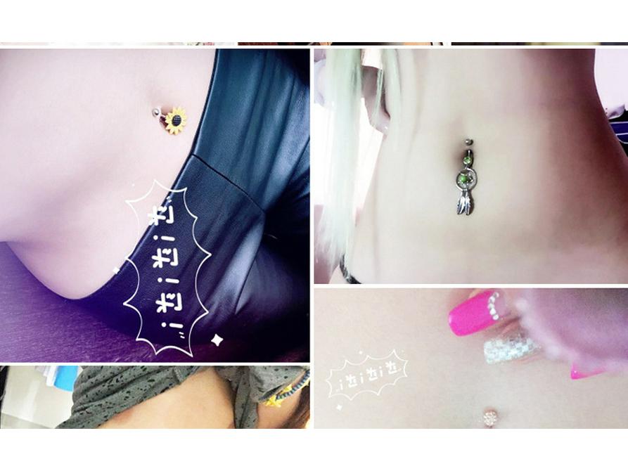 Гипоаллергенное кольцо для пупка в виде бабочки, медицинская нержавеющая сталь, украшения для пирсинга.