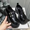 Platform Platform Black Leather Shoes Spring New Authentic Leather Loafers Women's Shoes Japanese Style Mary Jane Shoes