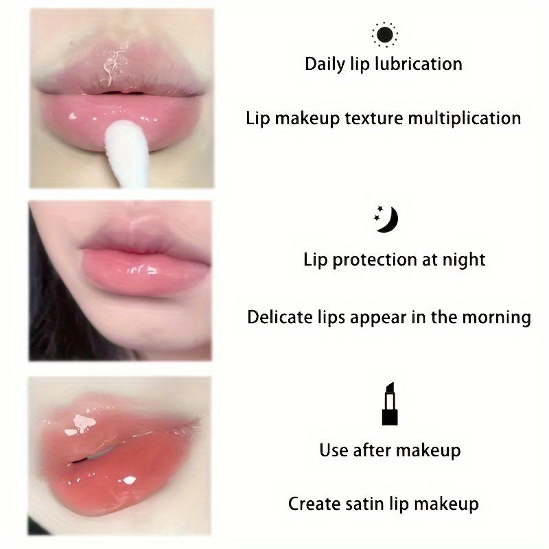 Transparent Moisturizing Lip Oil Fruit Jelly Water Light Lip Gloss Sexy Clear Lips Tint Plumping Lip Care Makeup