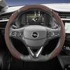 rzmup5 Suitable for Opel Sports Suede Steering Wheel Cover, Split Snap-On Anti-Slip Style, for Models Such as Corsa, Mokka, Astra, Grandland, Combo,