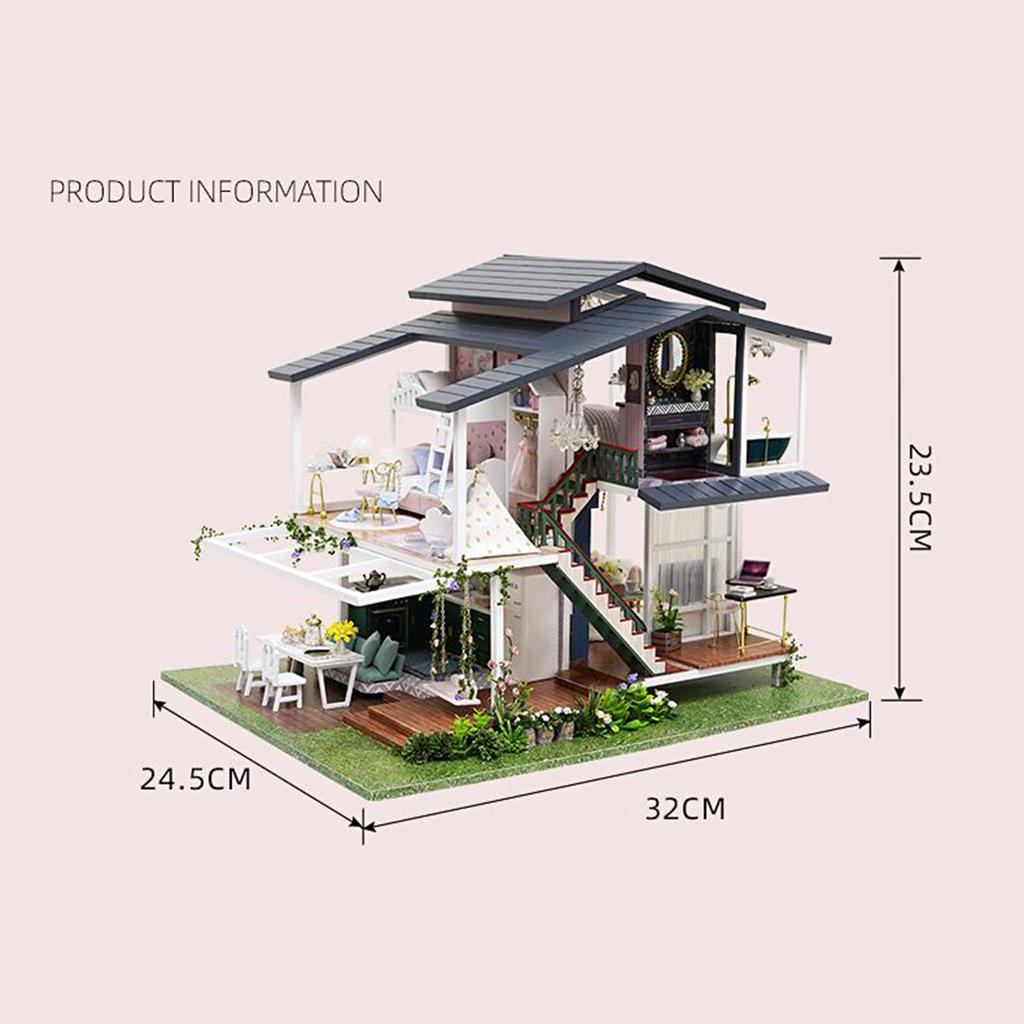 Наборы мебели для кукольного домика «сделай сам», деревянные современные светильники для виллы, игровой набор, креативная игрушка