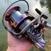 High Strength Fishing Reel 12000 10000 9000 Metal Line Cup 20 25 30KG Max Drag Long Shot Saltwater Spinning Reel Smooth Strong Metal Deep Line Cup