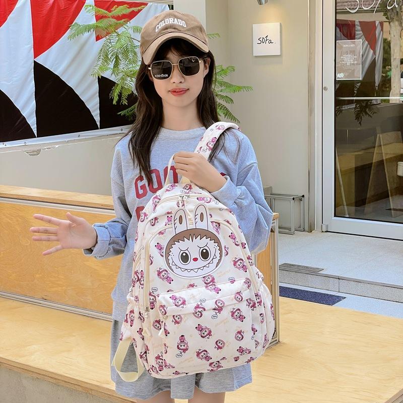 Kindergarten Primary School Students Schoolbag Cute Cartoon Foreign Style Printing Children'S Backpack Large Capacity Children'S Backpack