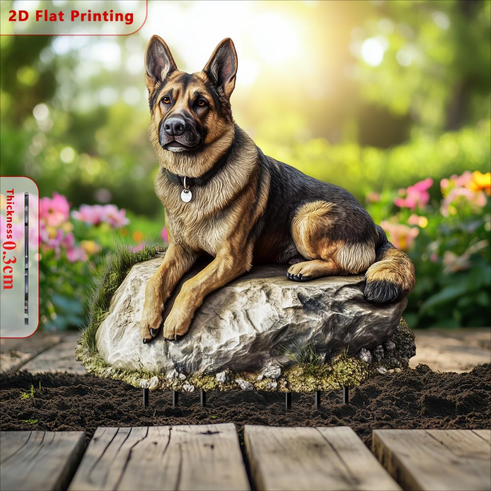 Акриловая овчарка, плоская 2D, садовое украшение, подходит для цветочных горшков, гостиной, вечеринки, подарки, украшения