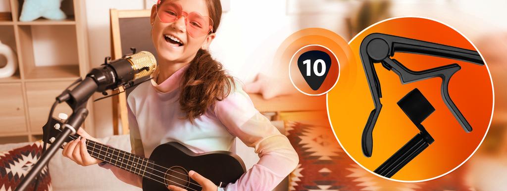 MusicMate MM-A80 UkulelePack Ukulele Accessory Set