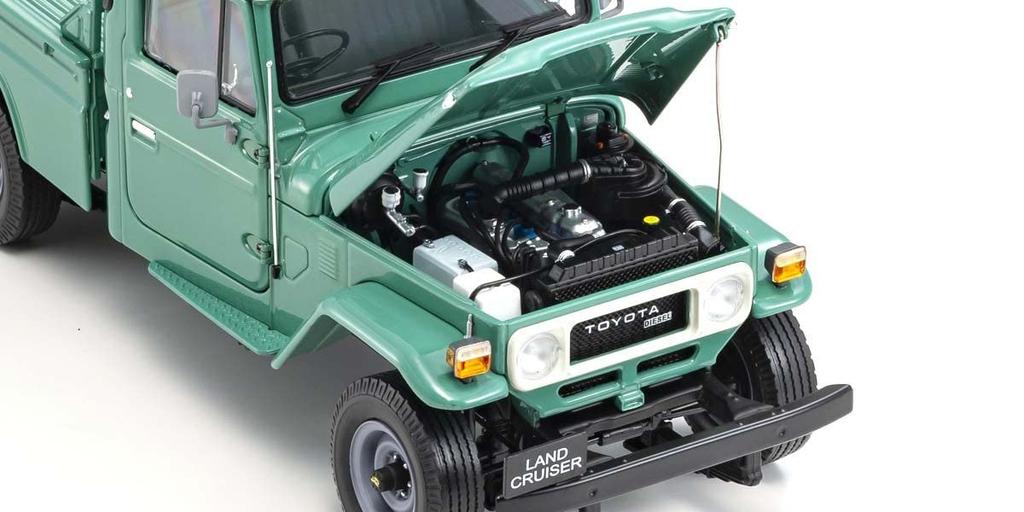 Kyosho Оригинальный пикап Toyota Land Cruiser 40, готовый продукт 1/18 (Модный зеленый)