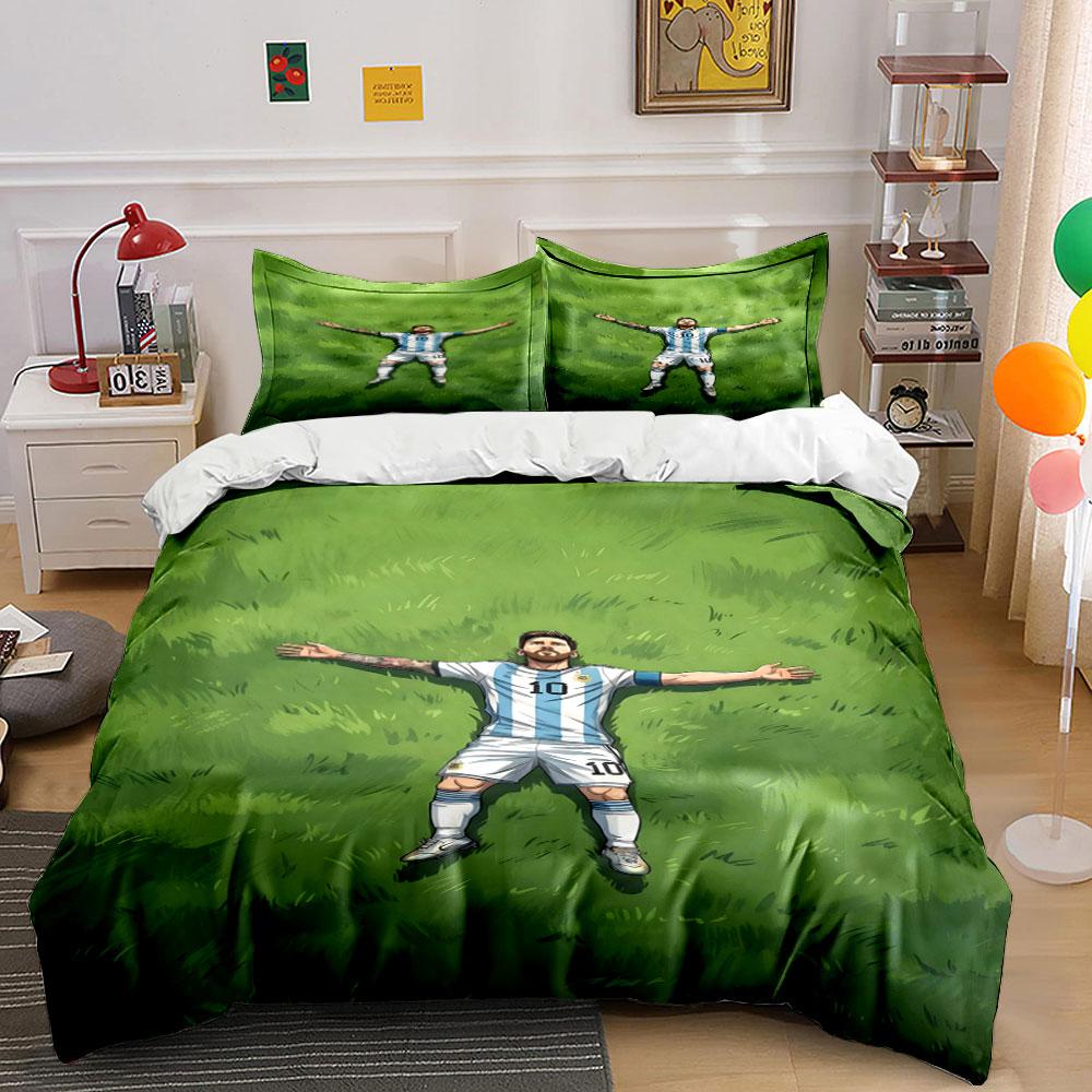 Soccer player on grass. Bedding sets Duvet cover sets Duvet covers Pillowcases(1 * Duvet Cover 2 * Pillowcases without duvet insert)