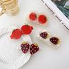 Acetate Elegant Strawberry And Tomato Hair Claw Clips Perfect For Fresh Summer Looks