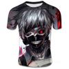 Аниме Токийский гуль Принт Футболки с коротким рукавом Золотой Лес Исследование Одноглазый Король Футболка Летняя с коротким рукавом