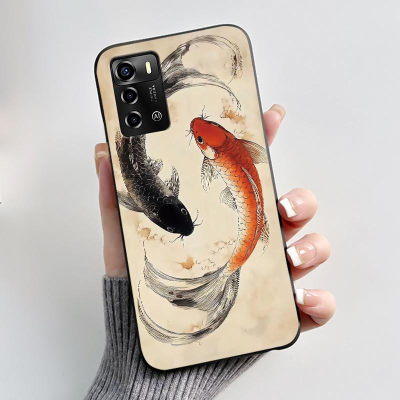 Чехол для ZTE Blade V40 Vita 8045/A72 4G Чехол Роскошный Дракон Милый Крутой Мальчики Девочки Черный Матовый Мягкий ТПУ Силиконовый Чехол Задняя Крышка