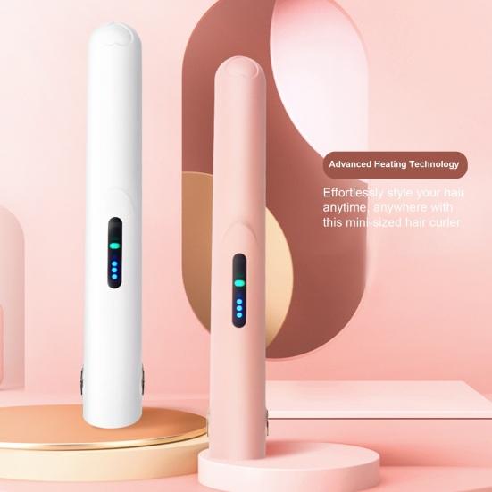 Мини-щипцы для завивки волос, 3 температуры, беспроводной USB аккумулятор, быстрый нагрев, бигуди для волос, палочка для завивки волос, женский инструмент для укладки волос