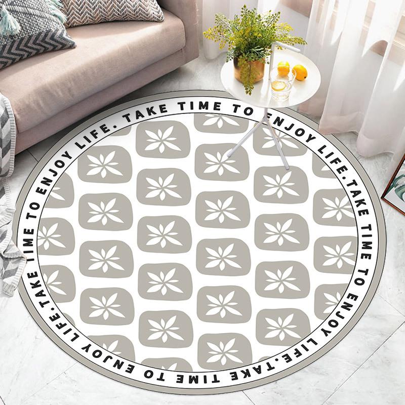 Круглый ковер Домашнее украшениеКоврик для стулаМягкие ковры для гостинойНескользящий коверКоврик для спальни