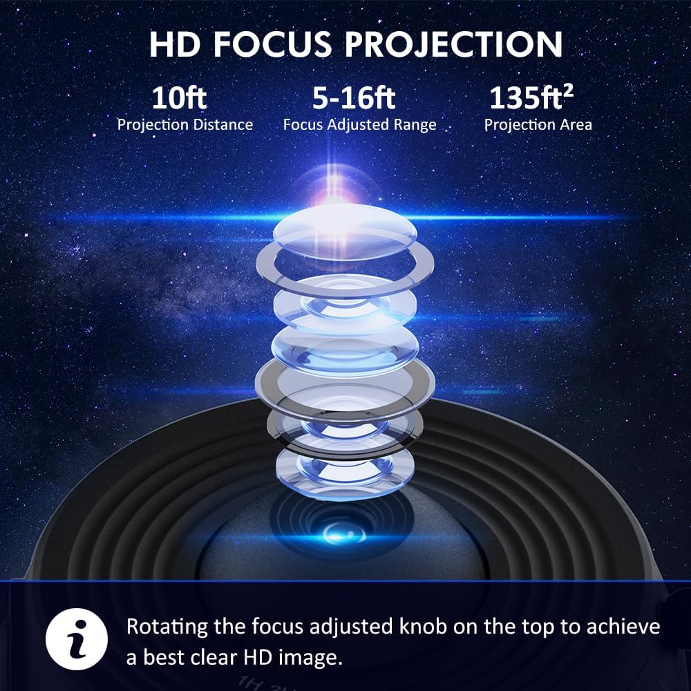 12 in 1 Star Projector Night Light 4K HD Planetarium Projector for Kids Room Valentines Gift 360° Rotate Galaxy Projector Lamp2