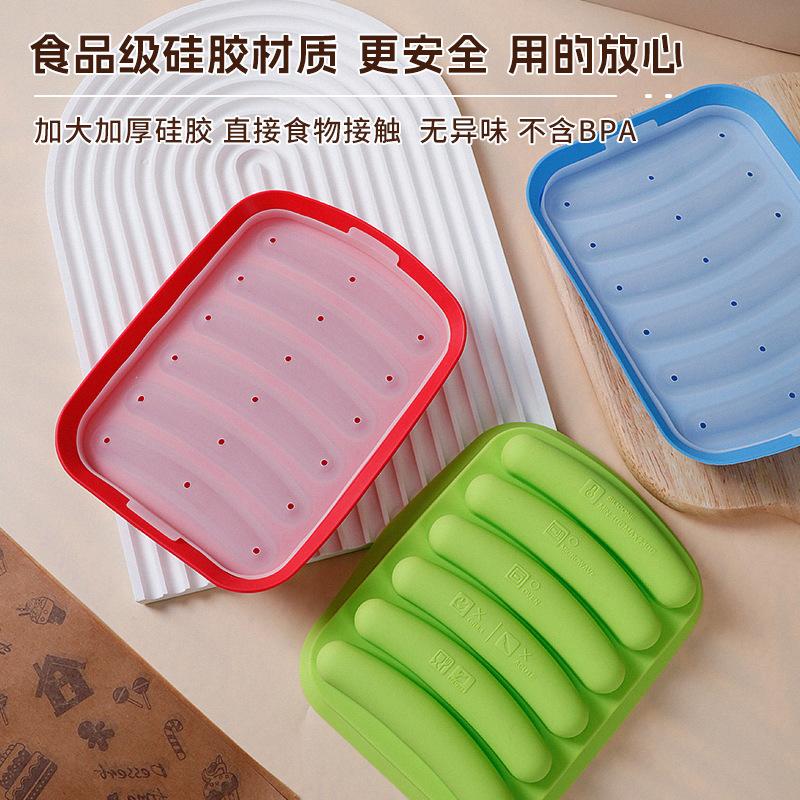 DIY Six-Piece Lid Silicone Sausage Mold Silicone Homemade Dropshipping Hot Dog Rapid Prototyping Ham Mold Baking Kitchen Gadget 4
