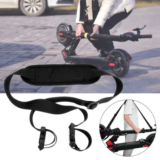 Scooter Carrying Strap Strong Bearing Capacity Adjustable Non-Slip Polyester Electric Scooter Shoulder Strap