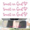 3pcs Hearts Design Car Decals Bible Verse Rear View Mirror Decals Driving Stickers  for Women Driver