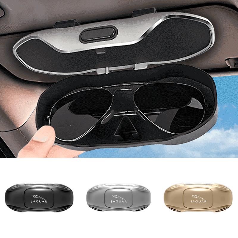 Car Sun Visor Sunglasses Storage Box Glasses Case Clip Accessories For Jaguar XF XJ XE S-Type F-Type X-Type F-Pace I-Pace E-Pace SS17