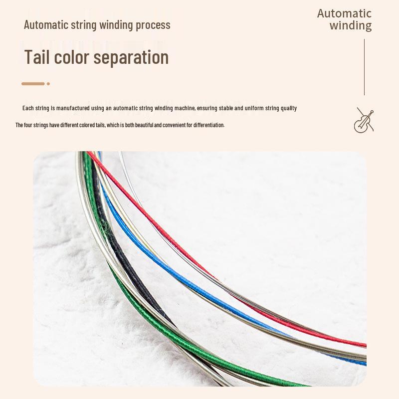 Струны для скрипки Alice AWR13: Высокопроизводительный набор для экзамена с высокоуглеродистой сталью и струнами с оплеткой из белой меди