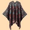 New Retro Cashew High-quality Jacquard Thickened Warm Shawl Women's Autumn and Winter Out Cold Cape