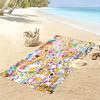 LankyBox Cartoon 2D Flat Print Beach Towel, Large Soft Quick Dry Towel for Beach Camping SwimmingZSTJ0915061