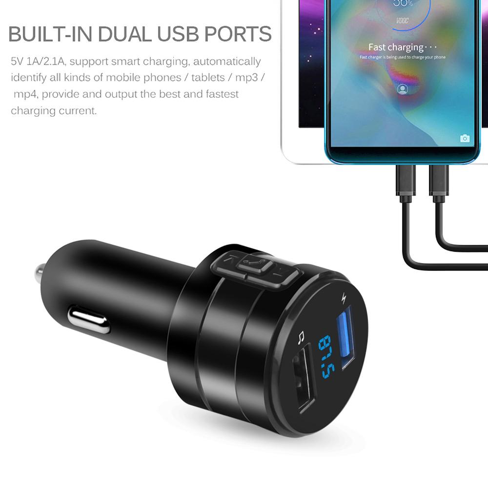 FM Transmitter Car Wireless Bluetooth FM Radio Modulator Car Kit 2.1A USB Car Charger Handsfree Aux Audio MP3 Player