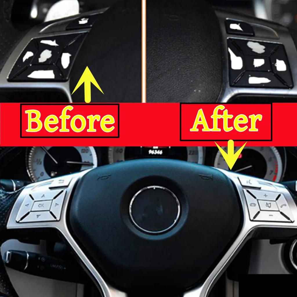 Наклейка на крышку переключателя кнопки рулевого колеса автомобиля для Mercedes Benz CE GLK CLS ML GL Аксессуары для интерьера