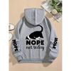 Casual Womans Hoodies Nope Not Today Cute Cat Printing Pullovers Loose Pocket Warm Fleece Sweatshirts Autumn Female Clothing