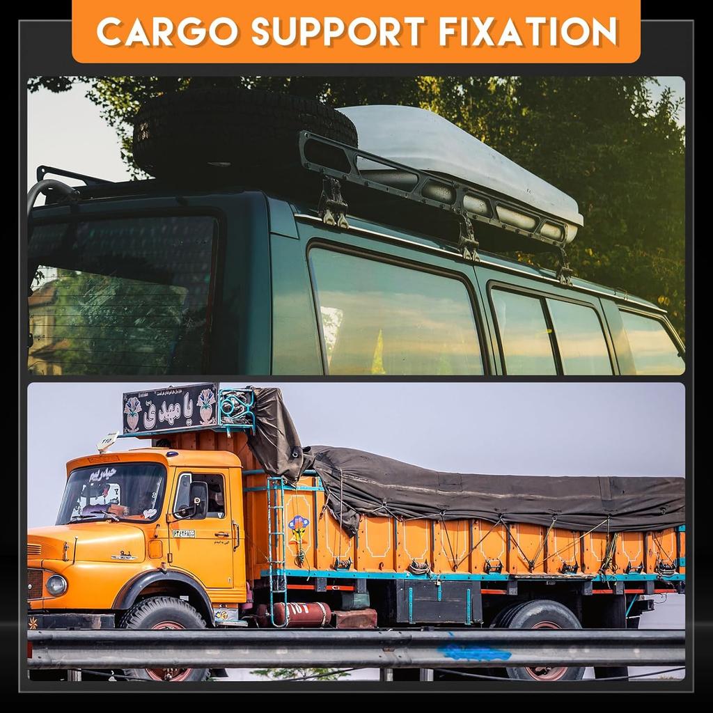 Therwen 10 Pcs L Track Double Lug Threaded Stud Nut Fitting Tie Down Bearing 5500 LBS Using With L Track Rail To Create Heavy Duty Bolt Down Anchor