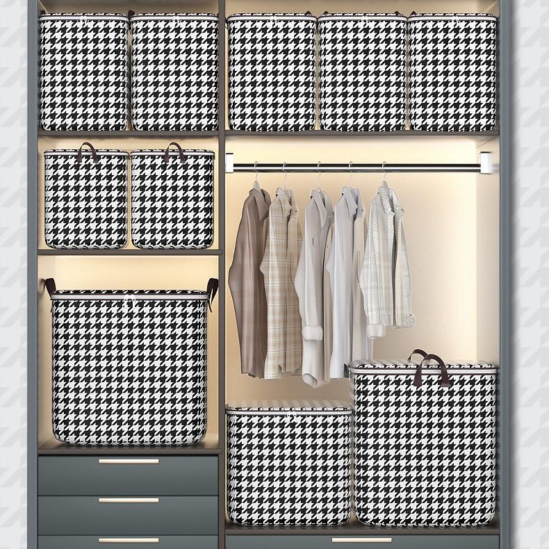 Бытовая Корзина для Хранения Большой Вместимости, -стойкая, -стойкая, Подходит Для Организации и Хранения Одеял, Одежды и Брюк.