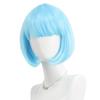 Новые синие короткие прямые синтетические парики боб с челкой, высокотемпературное волокно для женщин, аниме, костюм для реалити-шоу, вечеринки, подарки