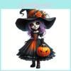 Halloween Acrylic Car Ornament Cute Witch Decor Auto Interior Accessory Tree