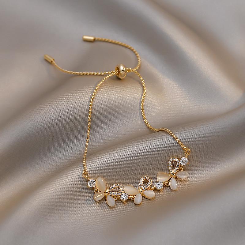 Корейский браслет с изумрудным цирконом и бриллиантами - Высококачественные блестящие украшения дружбы для модных женщин