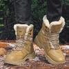 Зима новая 2025 большой размер ботинки теплые утолщенные походные ботинки северные волосатые мужские высокие сноубутсы