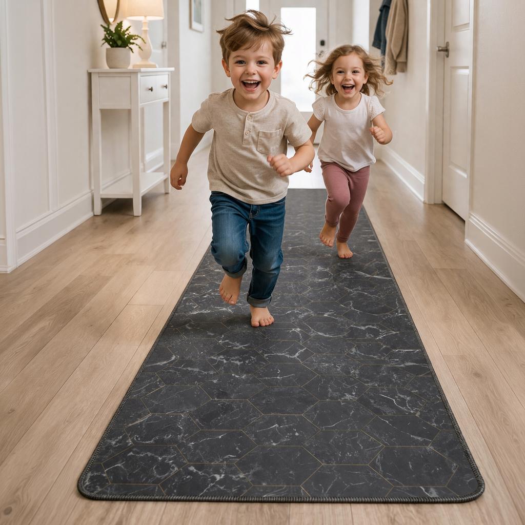 [5] Carpet for Home Kitchen PVC Kitchen Runner 80x220cm Allvo D7621
