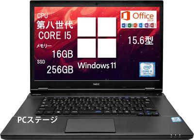 Восстановленный ноутбук NEC Stage Беспроводная мышь VK Office Windows 11 8-го поколения Core i5 8250U 16 ГБ 256 ГБ и [PC W.R.K в комплекте] Серия, 2019, Pro,