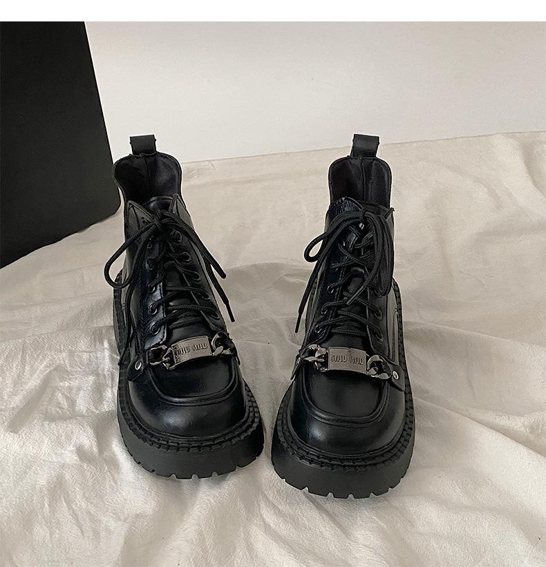 Original Design Sense Martin Boots Women's New Spring and Autumn 2025 British Style Thick-soled Small Sweet Cool Short Boots