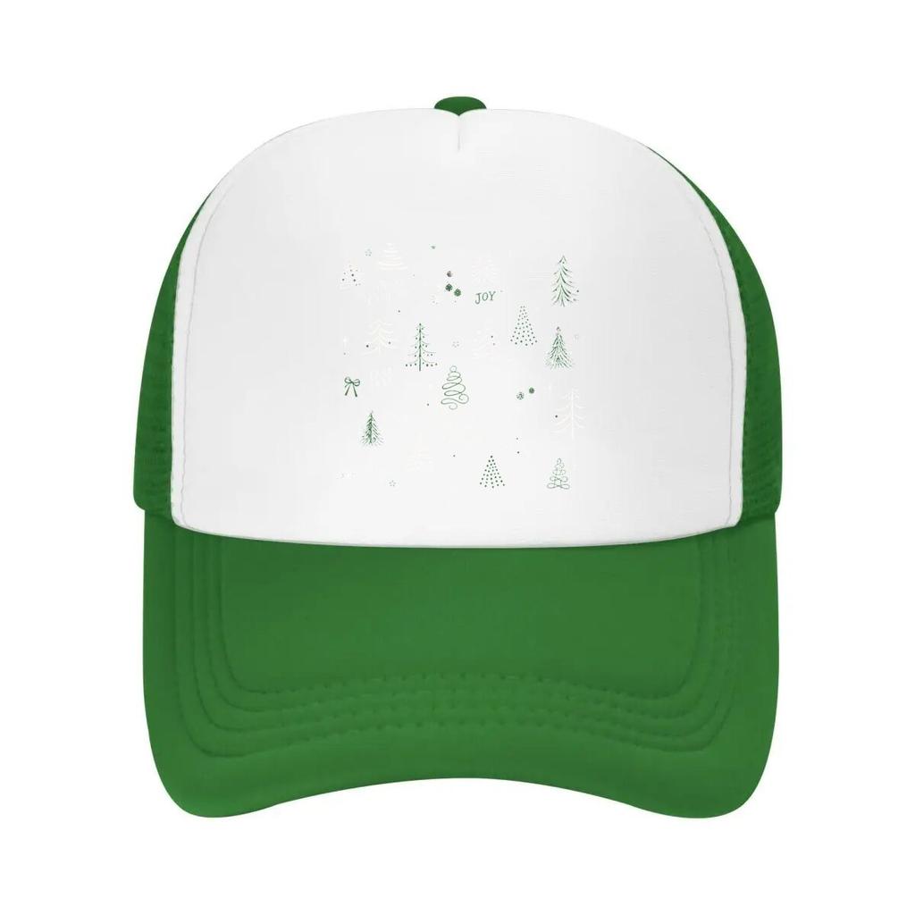 Whimsical Christmas Tree Doodle Patt Mesh Baseball Cap Casual Hat Outdoor For Womens Unisex FeUnisex