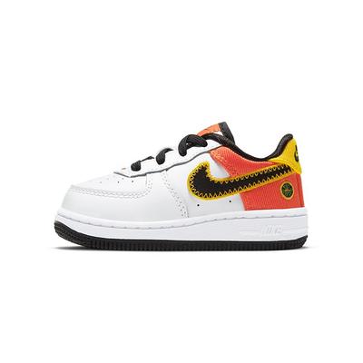 Детские кроссовки Air Force 1 LV8 TD Roswell Rayguns White Orange-Flash Amarillo DD9533-100