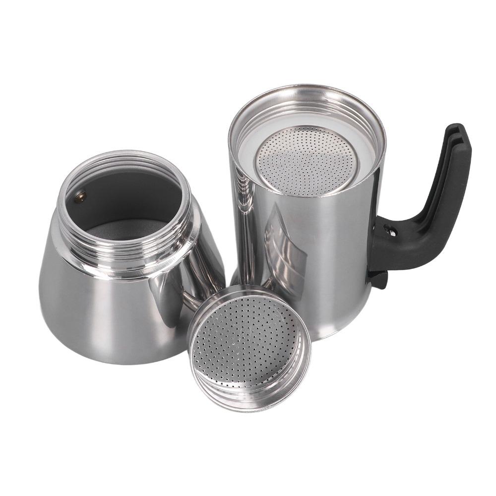 Silver Moka Pot Stainless Steel Stovetop Espresso Maker Stovetop Moka Pot Coffee Making