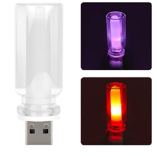 Car USB Night Interior Light LED Filament Lamp Portable Lighting Plug and Play Decorative Atmosphere Light for Car Bedroom