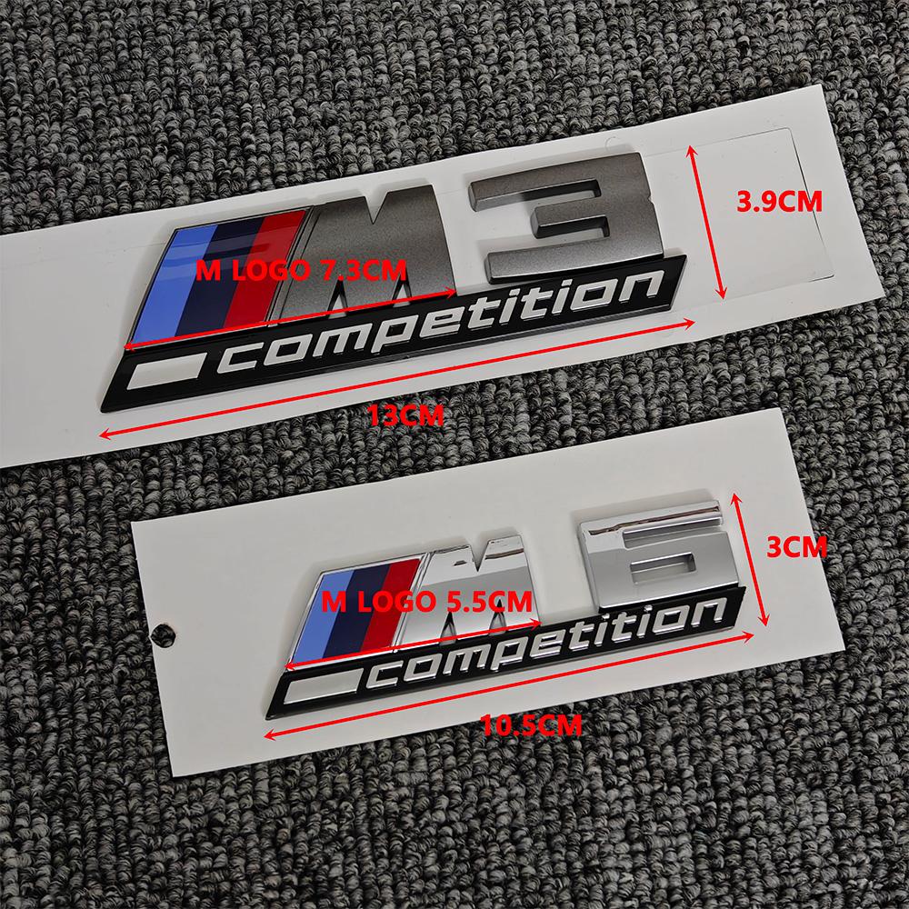 MLKQ6 Silver Grey Black M1 M2 M3 M4 M5 M6 M7 M8 COMPETITION Emblem for BMW Thunder Edition Car Trunk badge logo Sticker